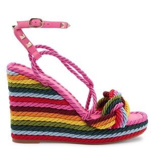 Valentino Colorful Rainbow Wedges